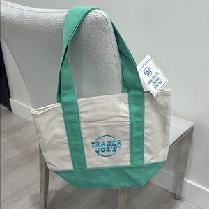 Green and Cream Tote Bag